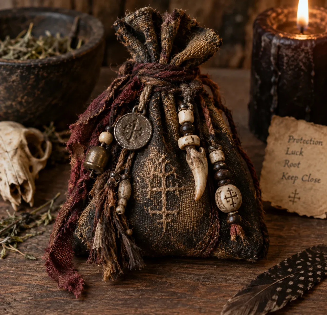 Front view of Gris-Gris Bag