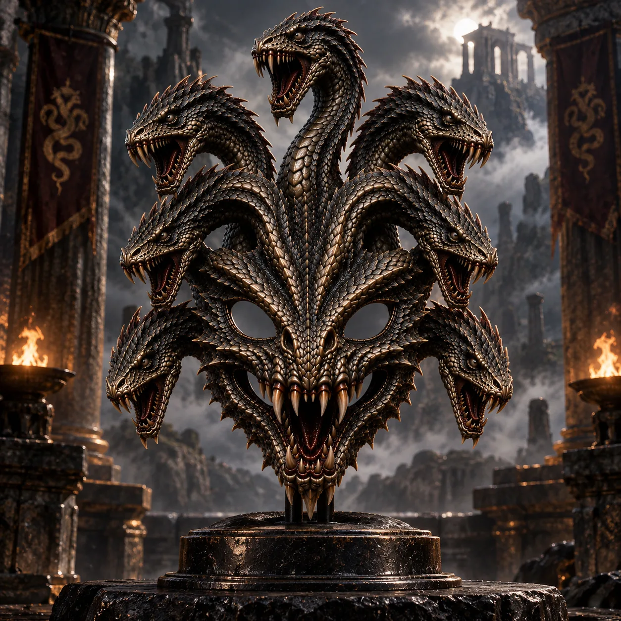 Front view of Lernaean Hydra