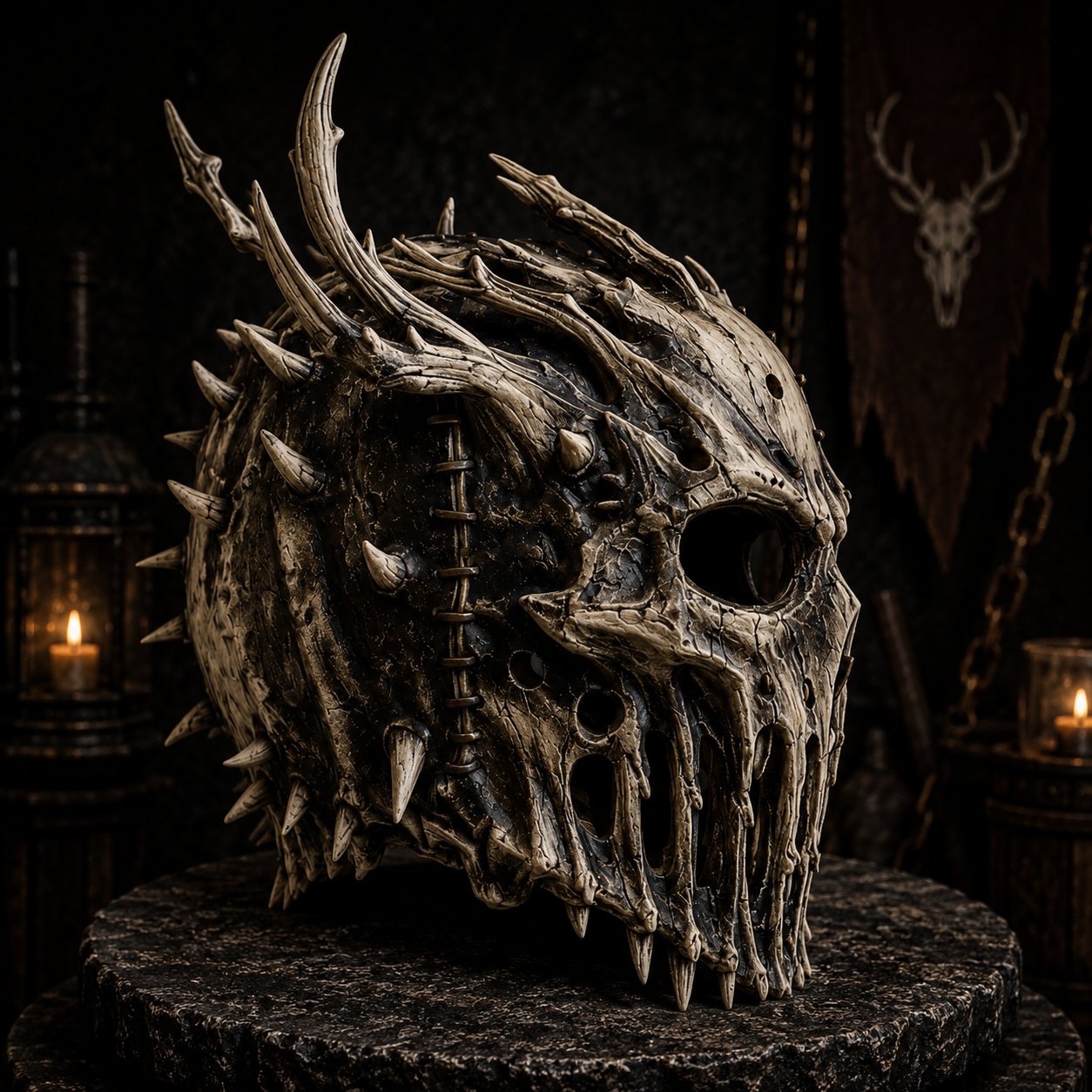 Side view of Wyrmroot helmet