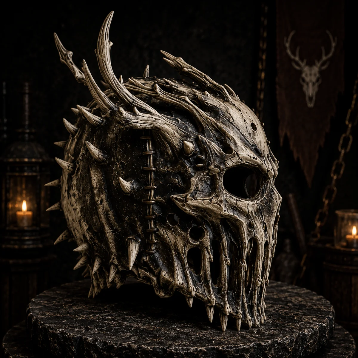 Side view of Wyrmroot helmet