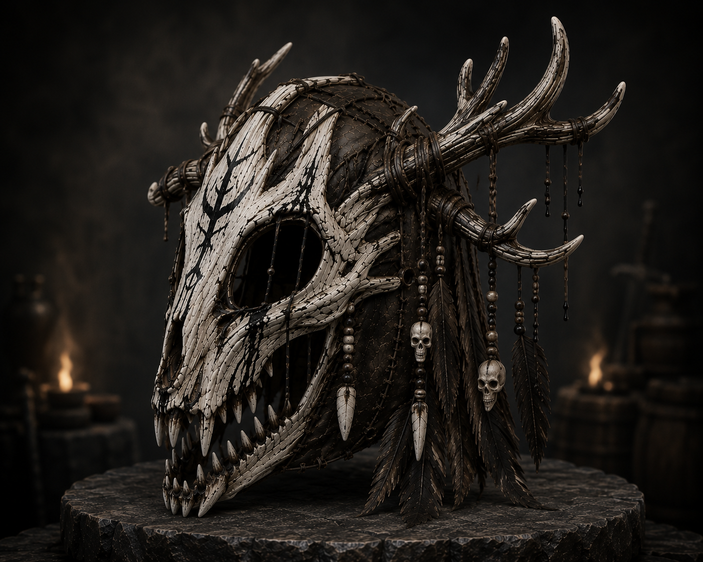 Side view of Bonebriar mask
