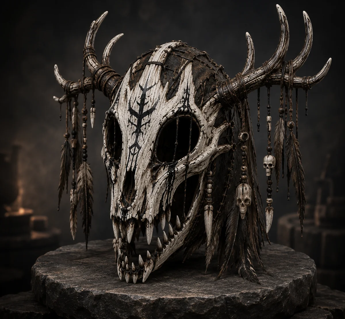 Front view of Bonebriar mask
