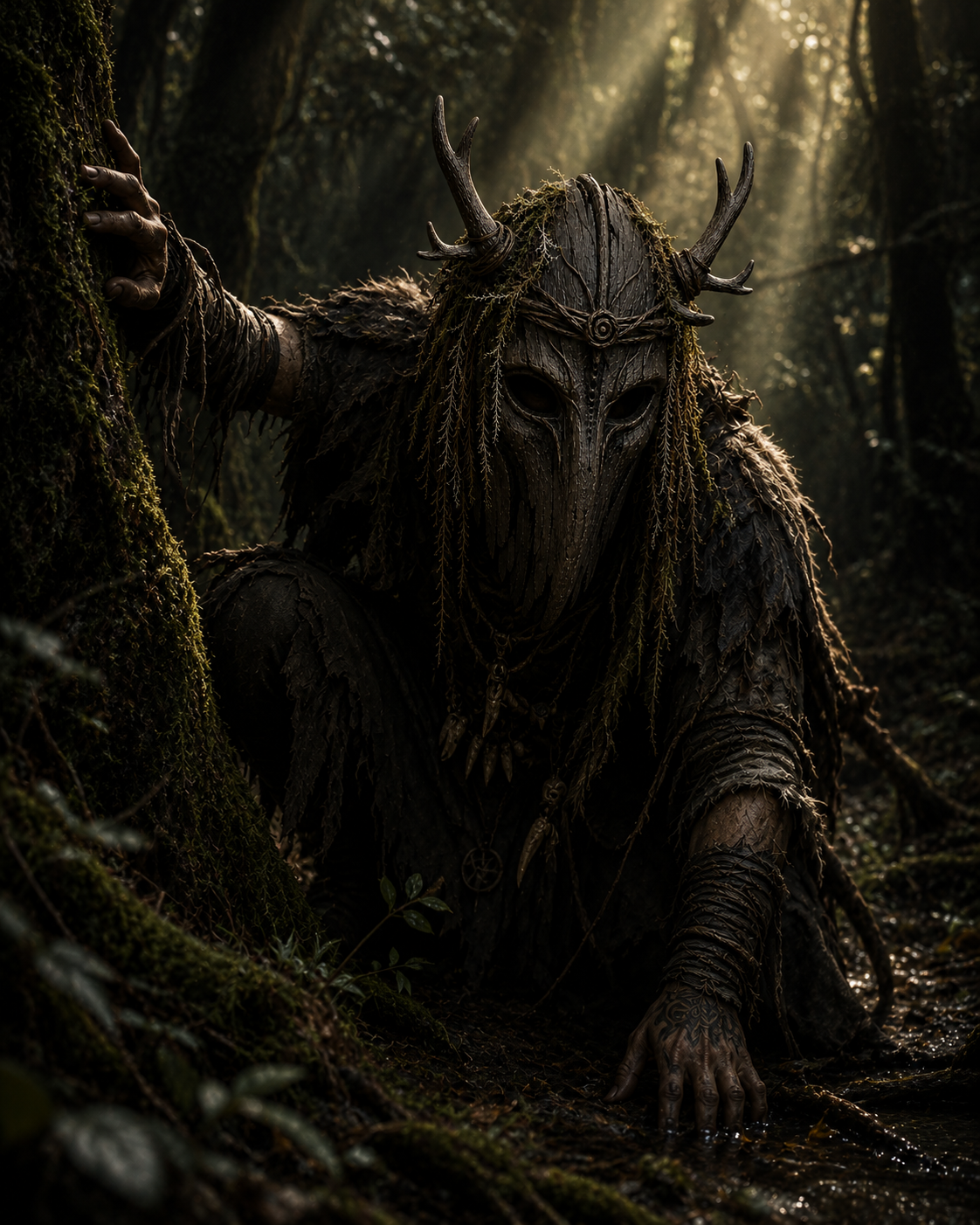 Side view of Draeven druid mask