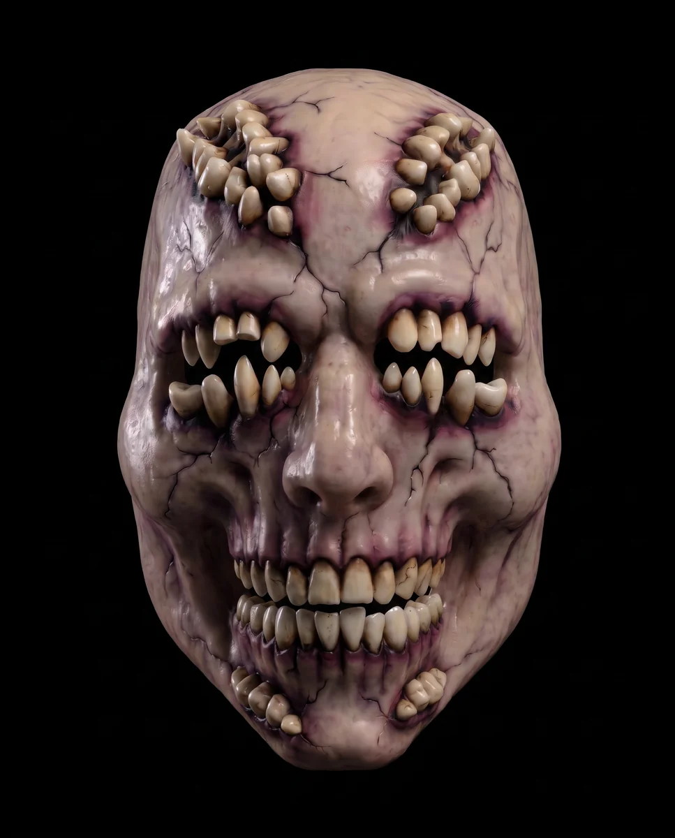 Front view of Fang mask