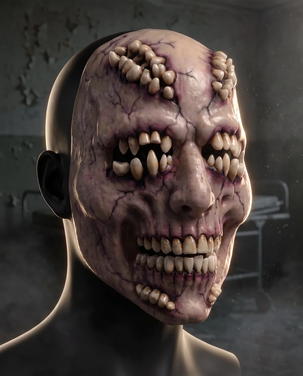Side view of Fang mask