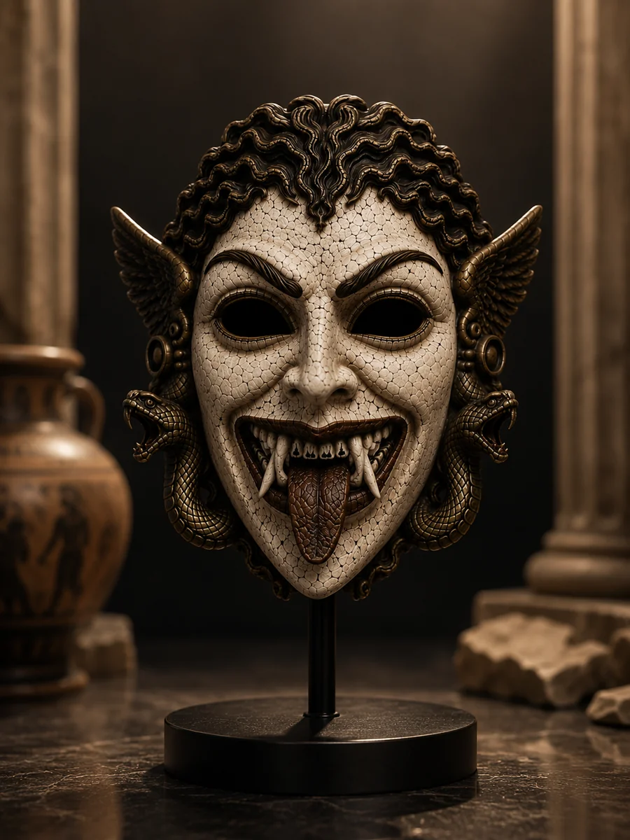 Front view of Gorgon mask