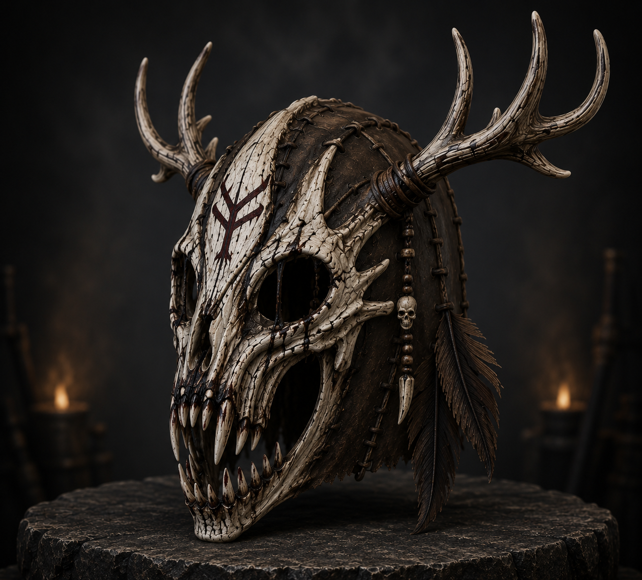 Front view of Grimrack mask