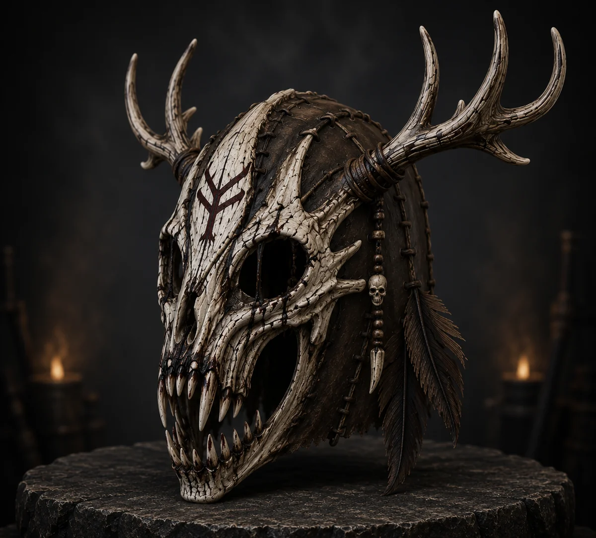 Front view of Grimrack mask