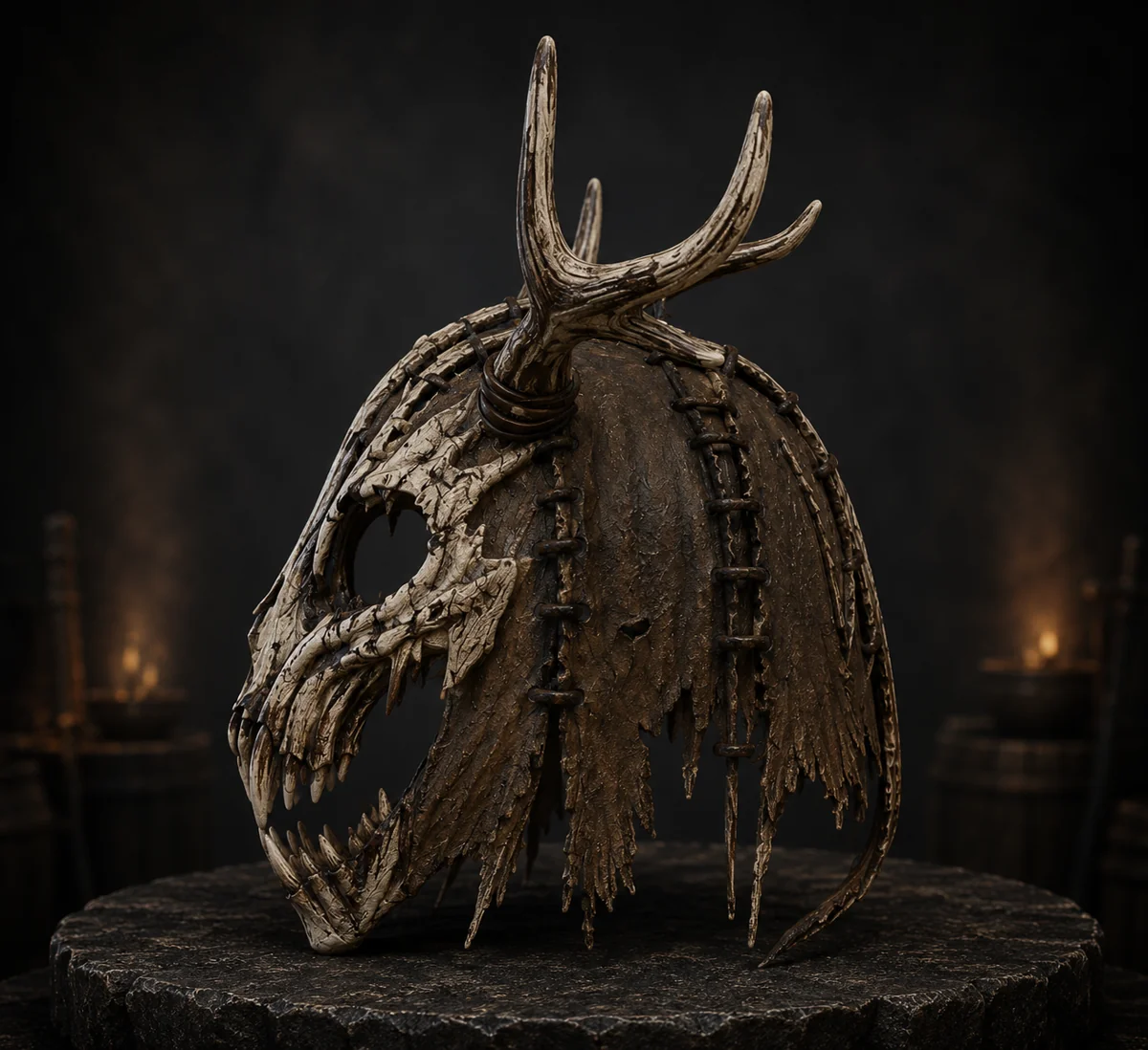 Side view of Grimrack mask