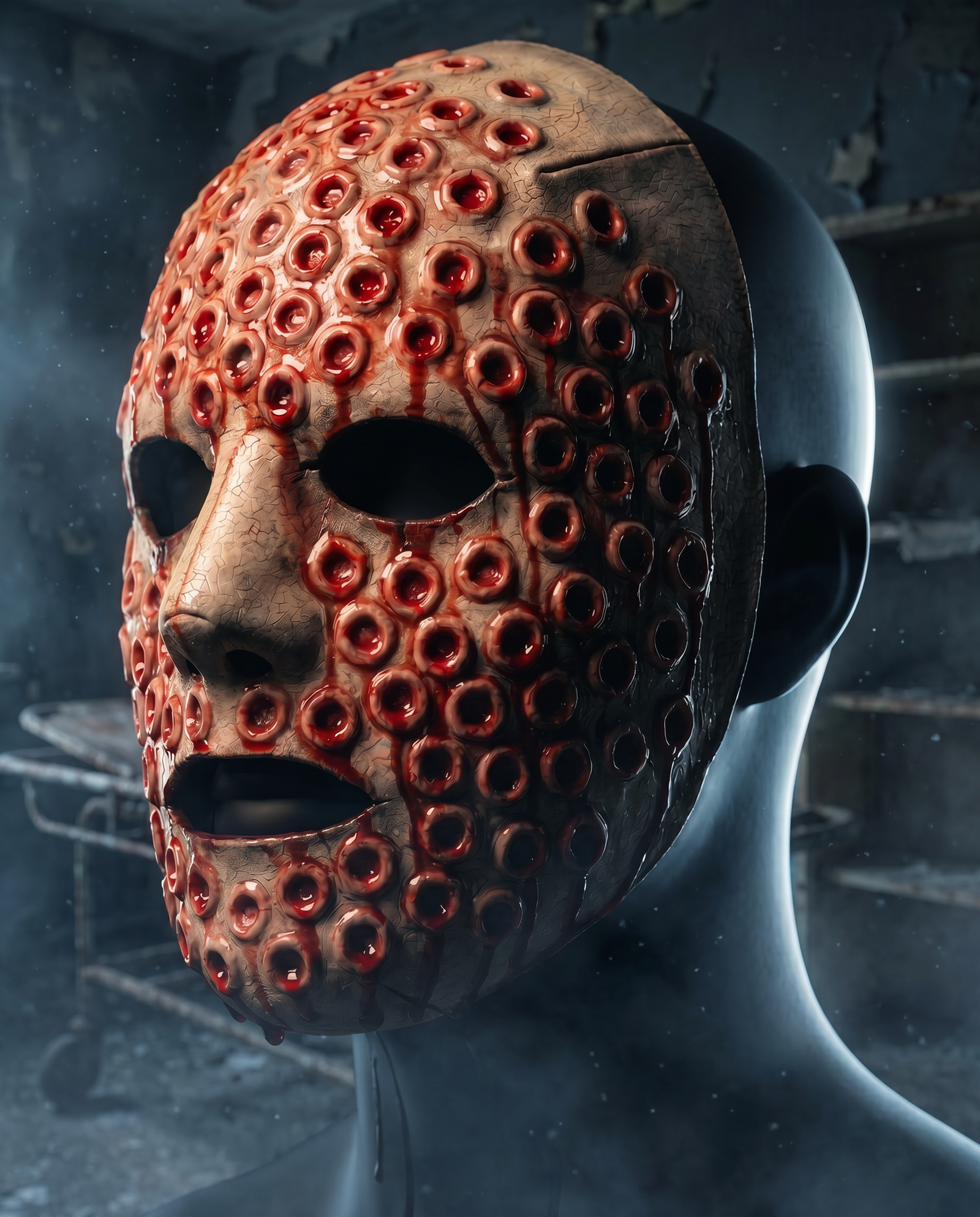 Side view of Lesion mask