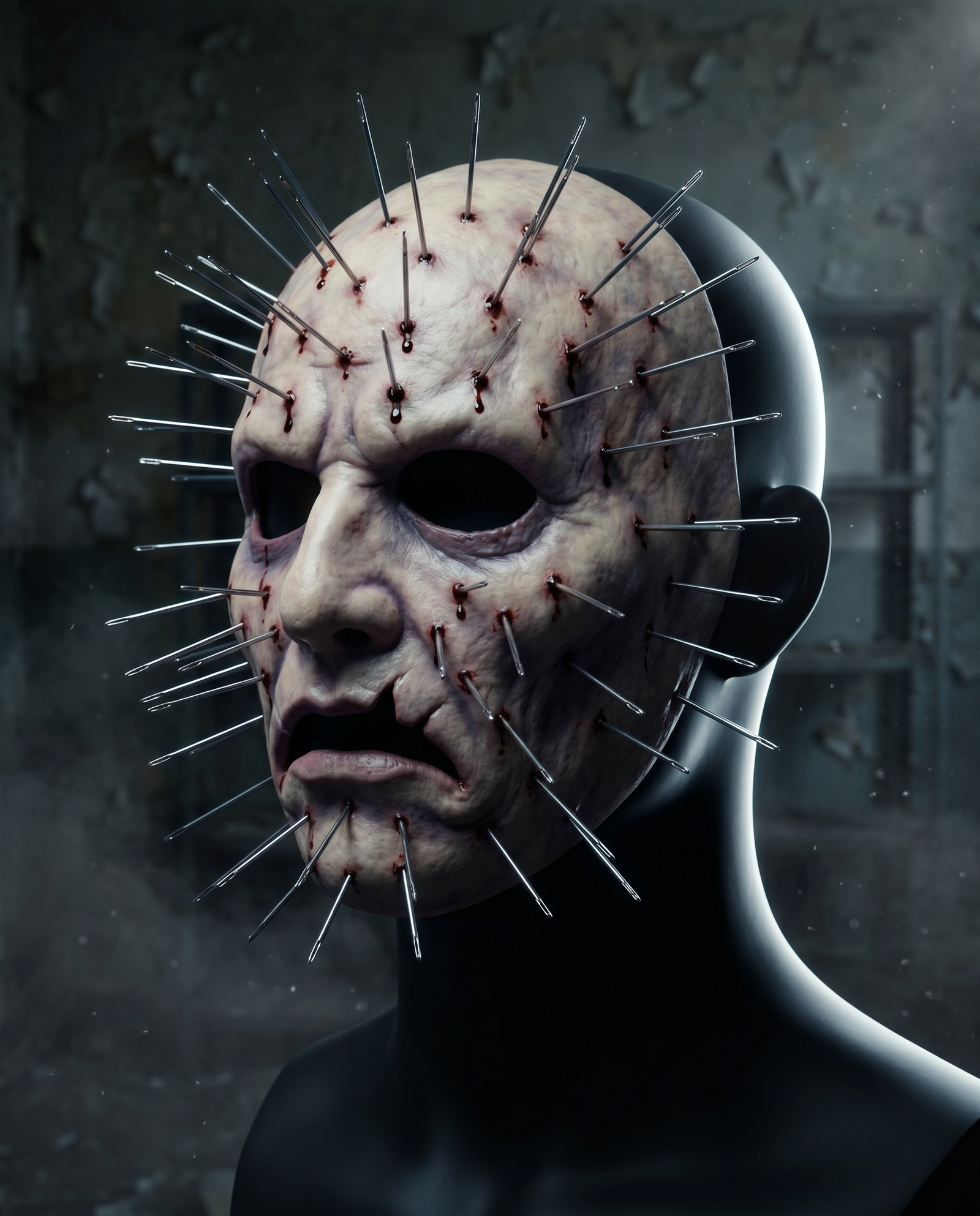 Side view of Pin mask