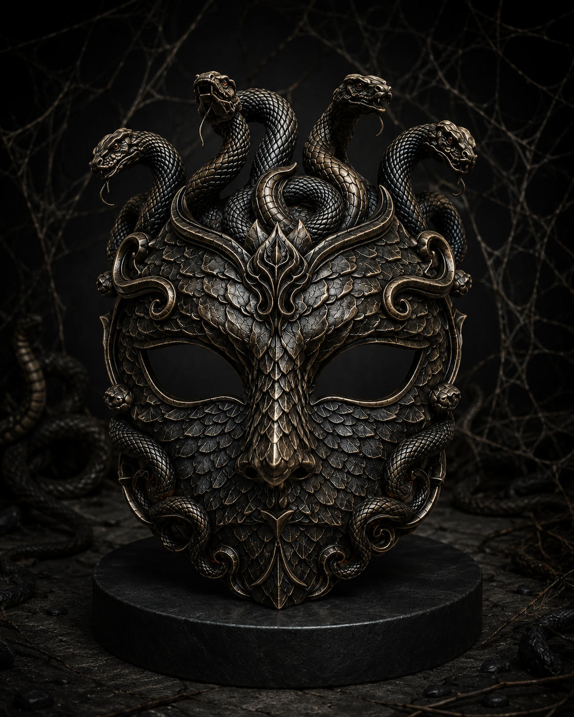 Front view of Shedskin mask