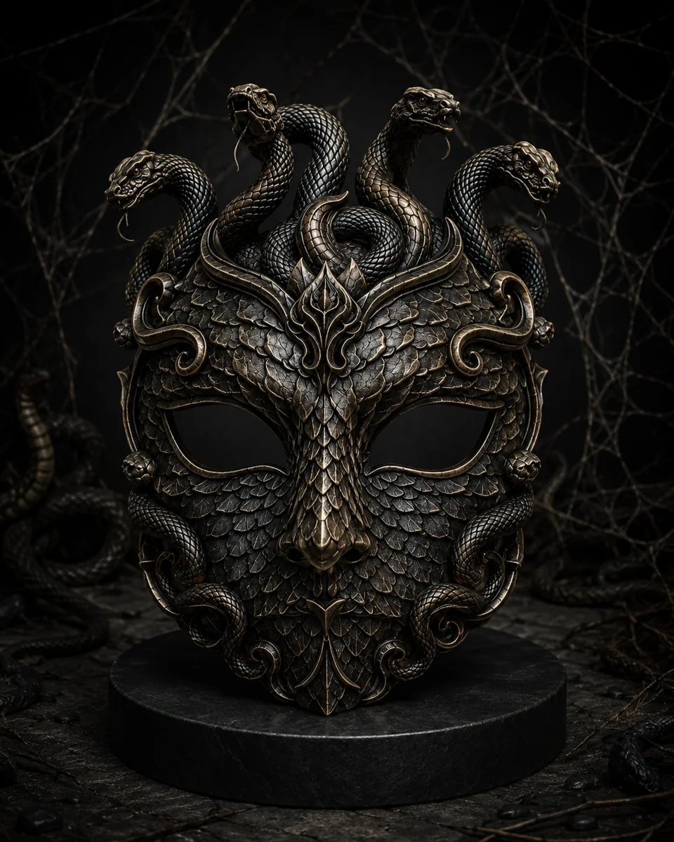 Front view of Shedskin mask