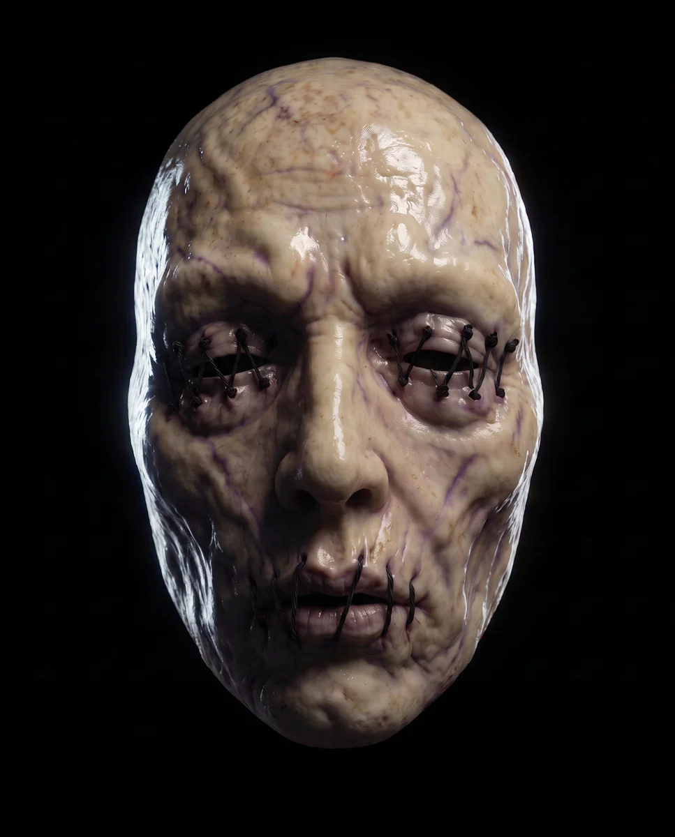 Front view of Shut mask