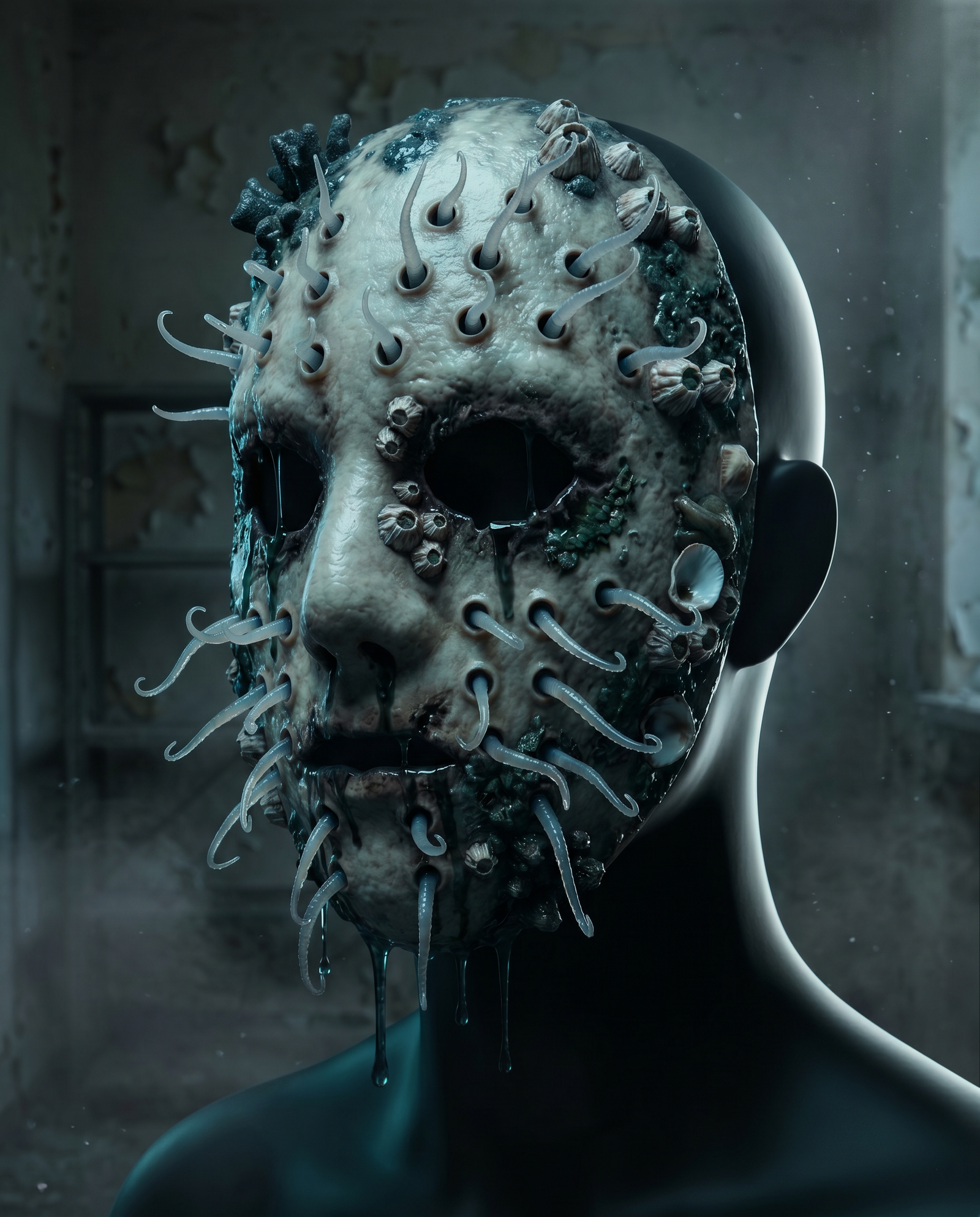 Side view of The Drowned mask