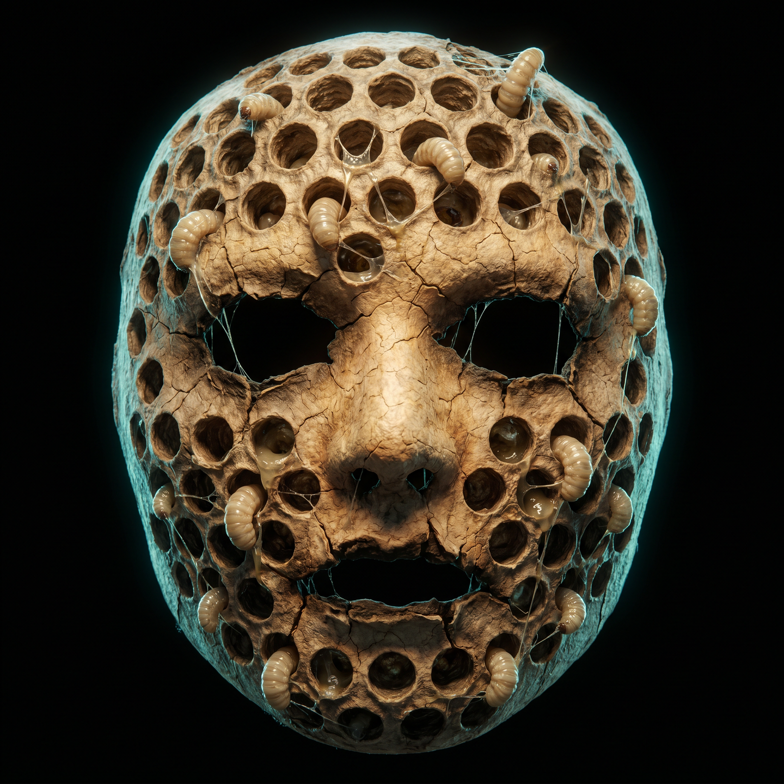Front view of The Hive mask