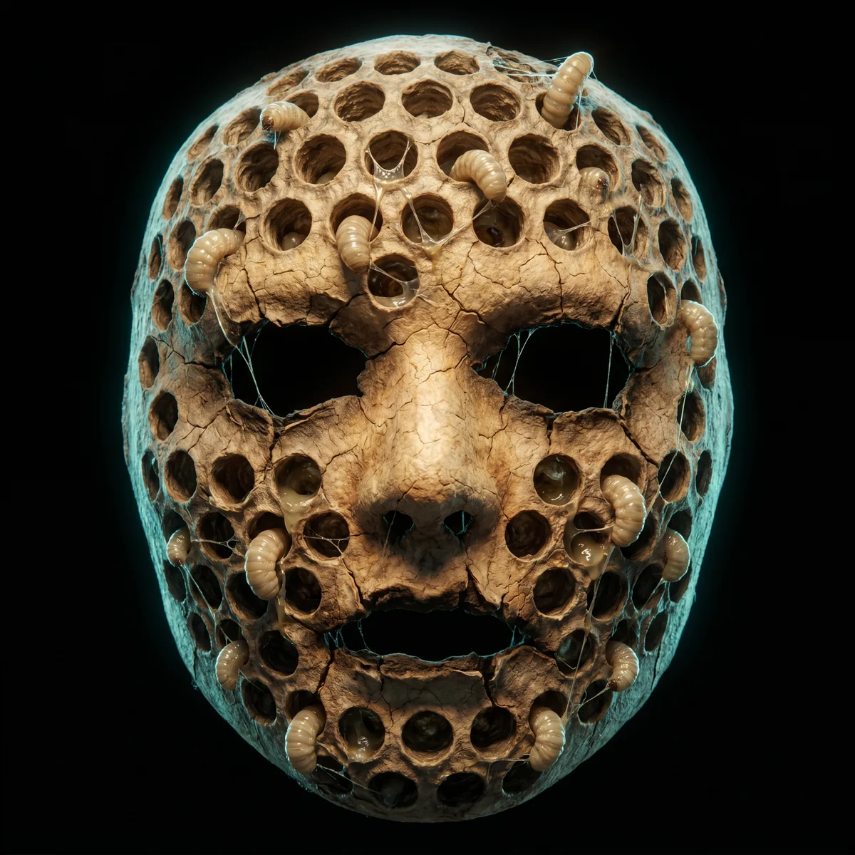 Front view of The Hive mask