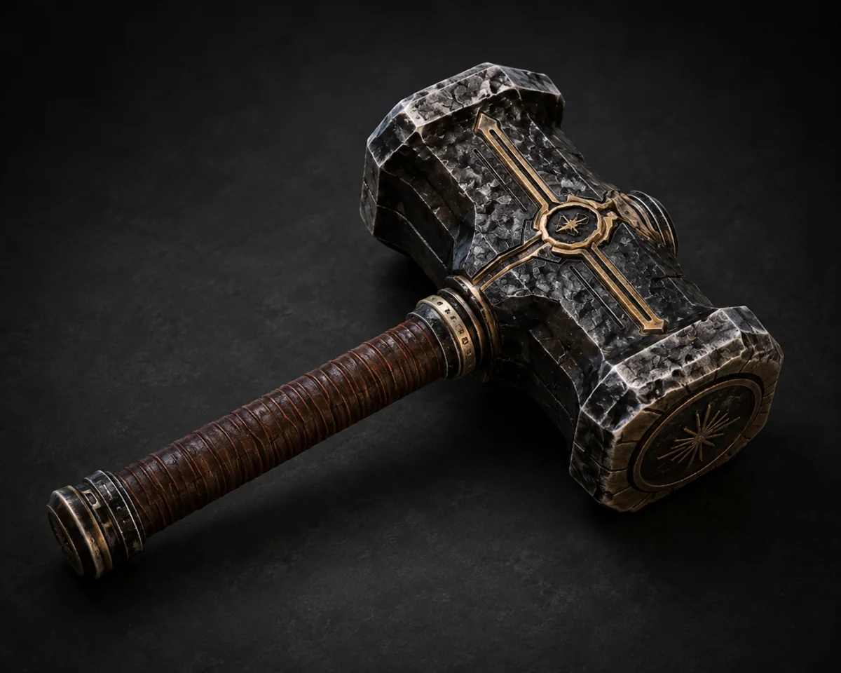 Side view of Ashbreaker hammer